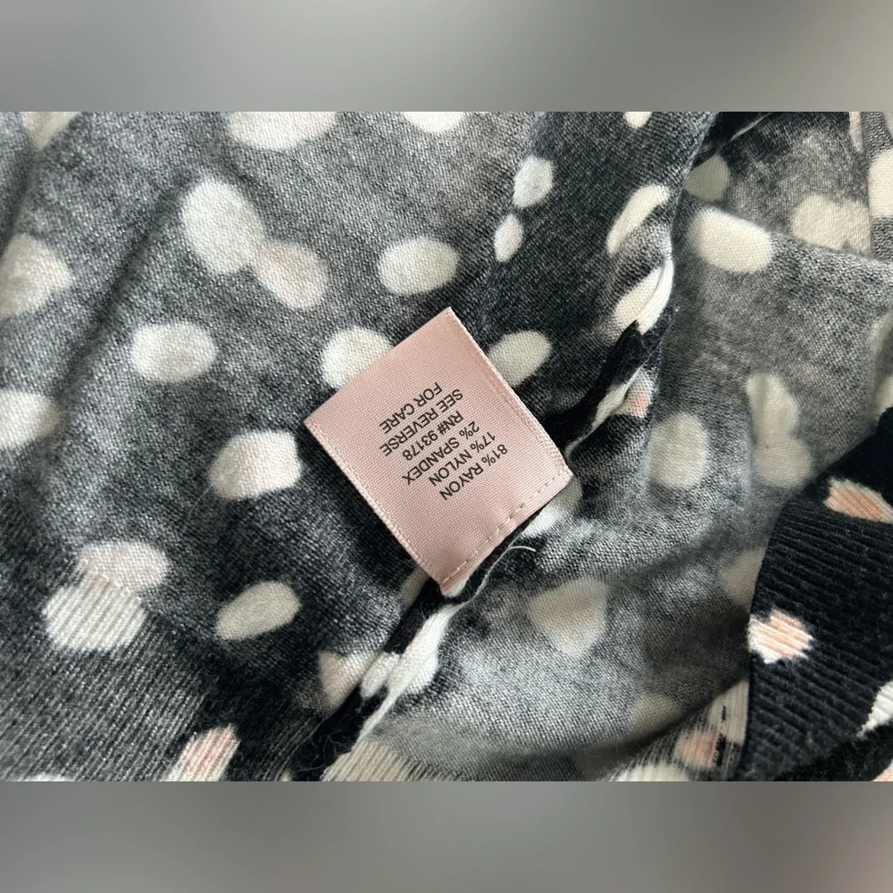 Philosophy polka  dot cardigan, button up. Petite large